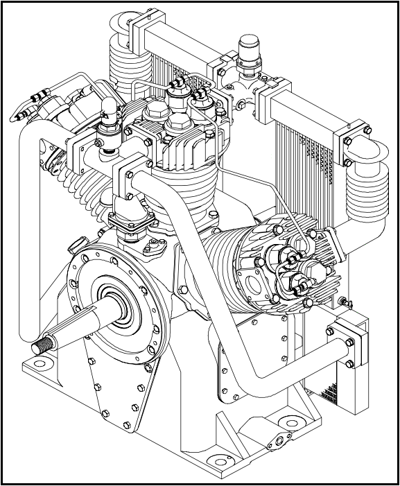Locomotive air compressor